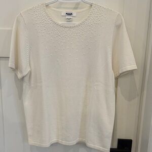 Alia White Textured Top